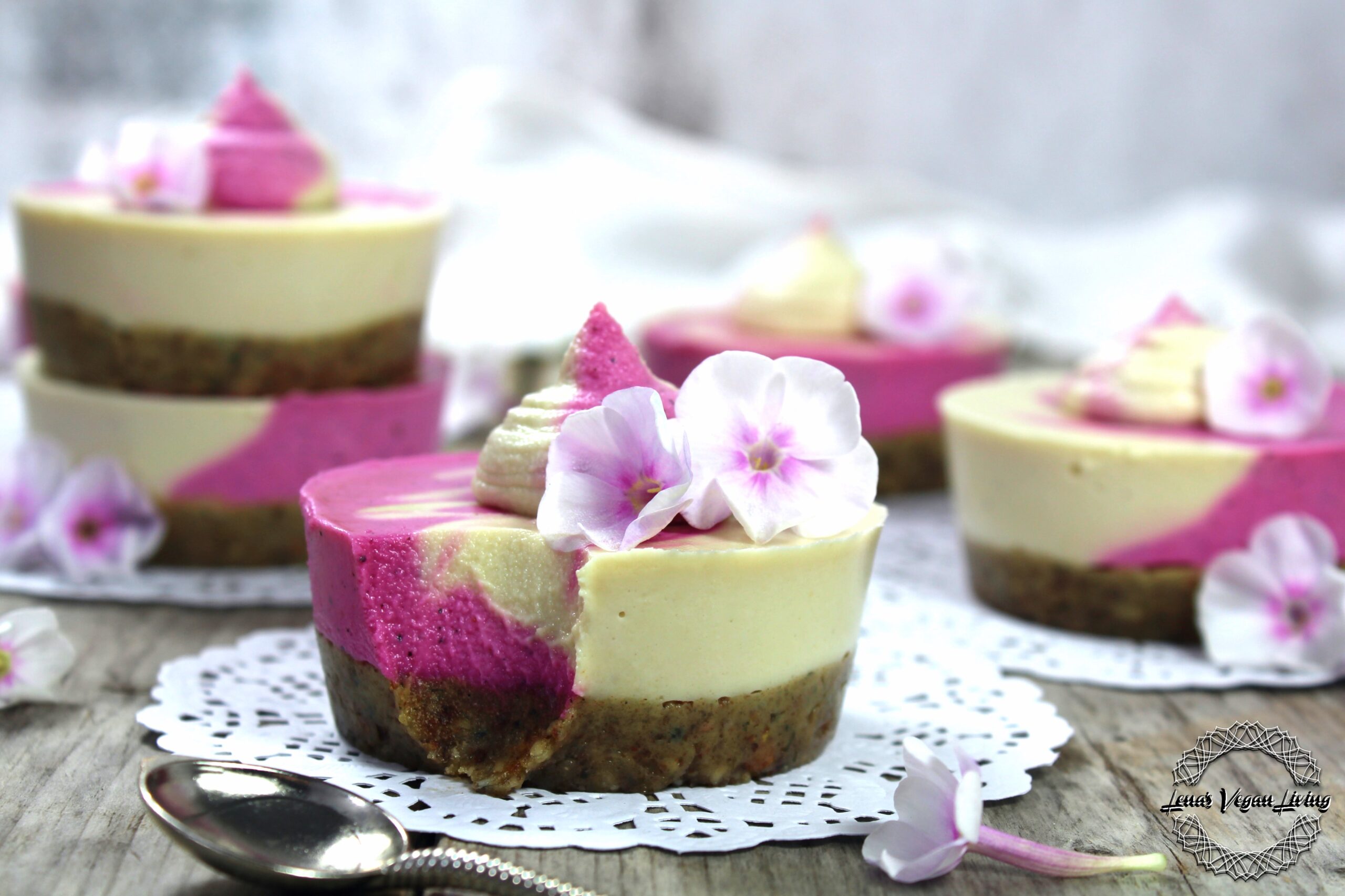 Pitaya Mini Cheesecakes