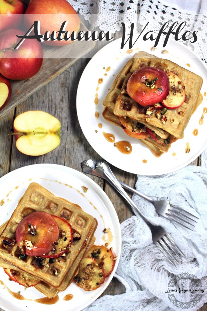 Autumn Waffles with Caramelized Apples & Spiced Maple Syrup is a delicious branch recipe. Vegan - Gluten Free - Refined Sugar Free