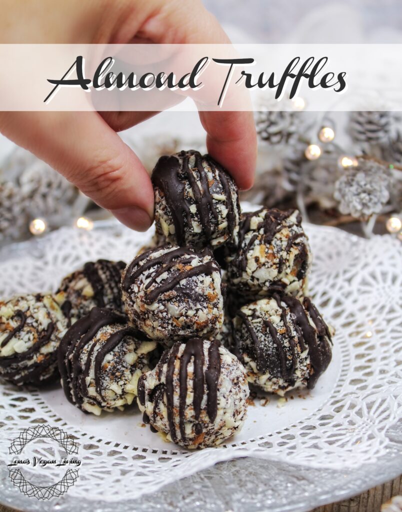 Almond Truffles with soft filling and chocolate shell are pure delight for your taste bud.

Vegan - Gluten Free - Refined Sugar Free