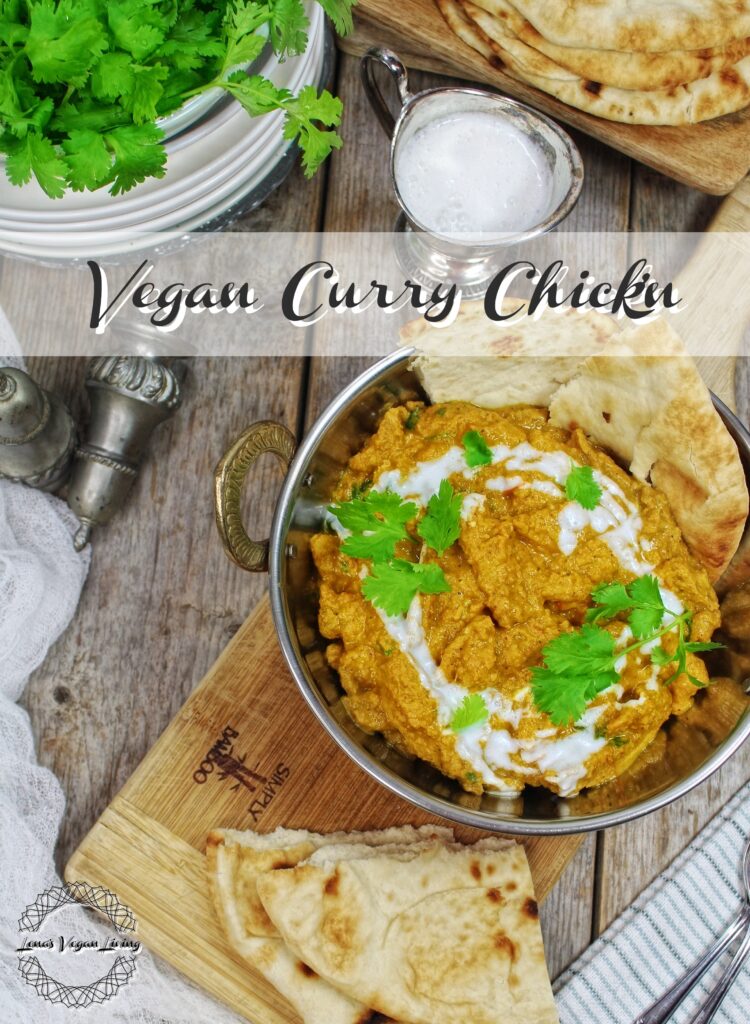 Vegan Curry Chick’n is veganized, yet equally satisfying and delicious Indian Curry dish that will warm up your belly. Vegan - Gluten Free