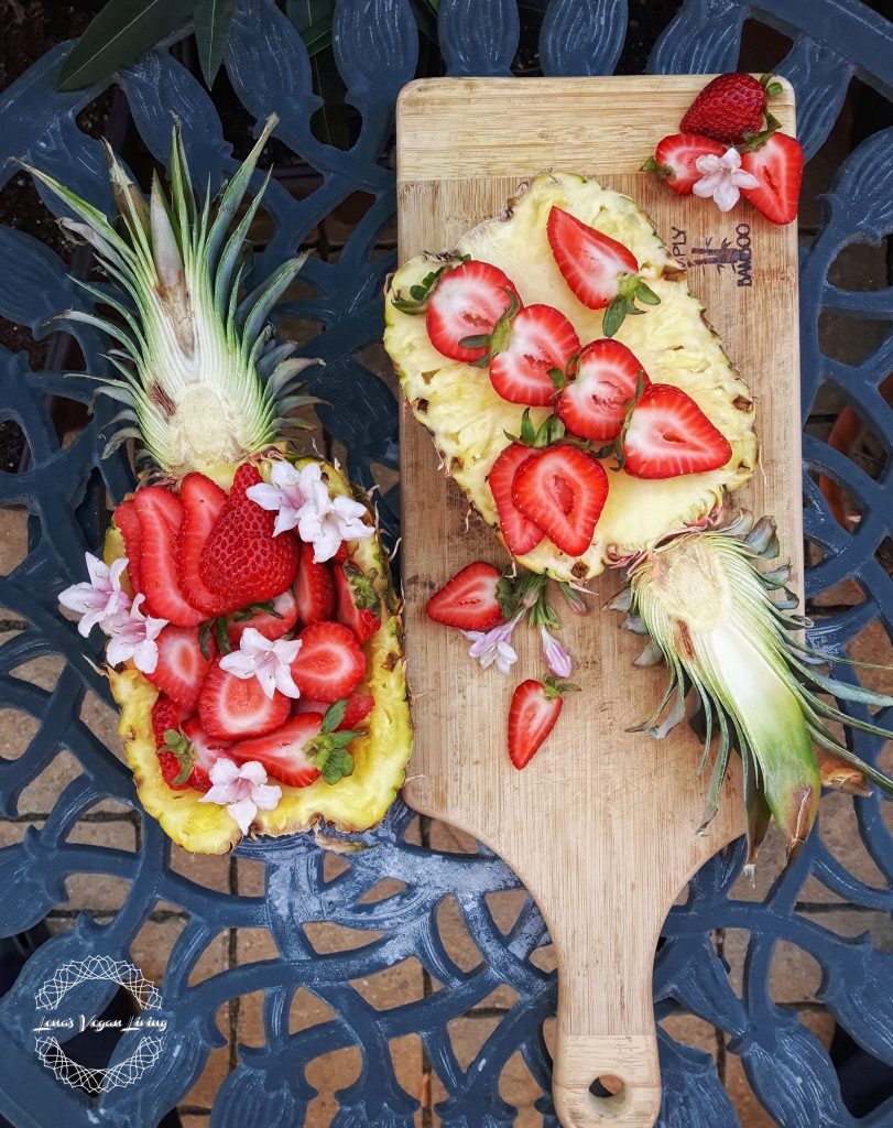 Pineapple Boat with Strawberries 