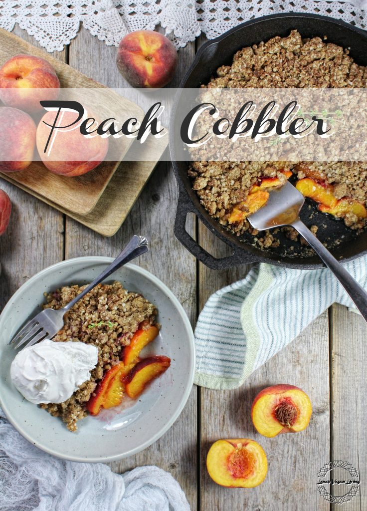 Peach Cobbler with Quinoa Flakes and Maple Syrup may be traditional, yet much healthier without sacrificing the yummy flavor. 